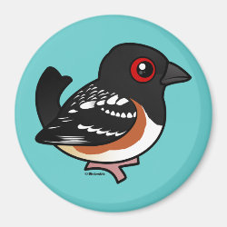 Spotted Towhee Round Magnet