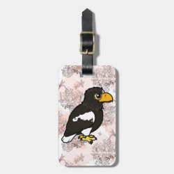 Steller's Sea Eagle Small Luggage Tag with leather strap