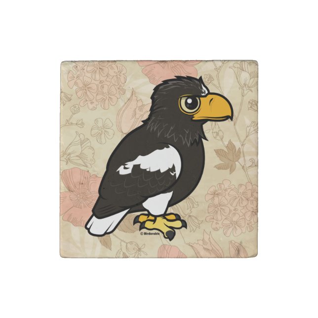 Birdorable Steller's Sea Eagle Stone Magnet (Front)