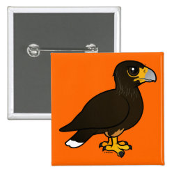 Striated Caracara Square Button