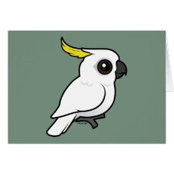 Sulphur-crested Cockatoo crest down Greeting Card