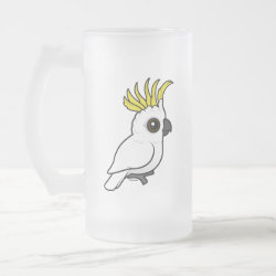 Sulphur-crested Cockatoo crest raised Frosted Glass Mug