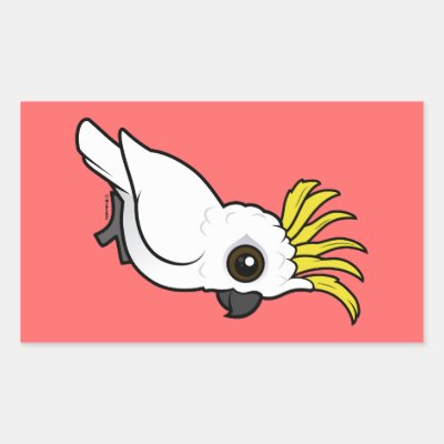 Birdorable Sulphur-crested Cockatoo Rectangular Sticker