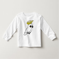 Sulphur-crested Cockatoo crest raised Toddler Long Sleeve T-Shirt