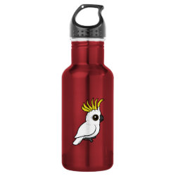 Sulphur-crested Cockatoo crest raised Water Bottle (24 oz)