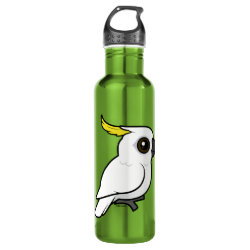 Sulphur-crested Cockatoo crest down Water Bottle (24 oz)