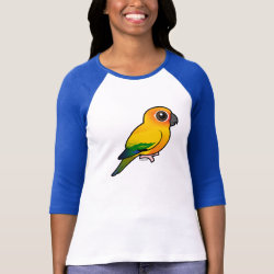 Birdorable Sun Parakeet Ladies Raglan Fitted T-Shirt