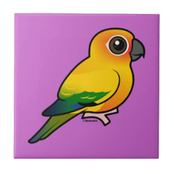 Birdorable Sun Parakeet Small Ceremic Tile (4.25