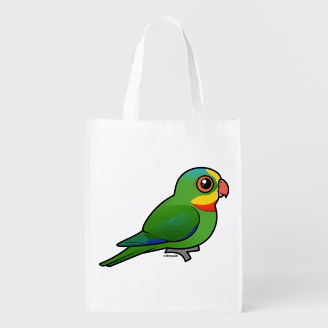 Birdorable Superb Parrot Grocery Bag (Front)