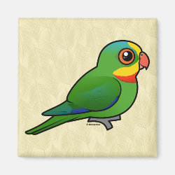 Superb Parrot Square Magnet