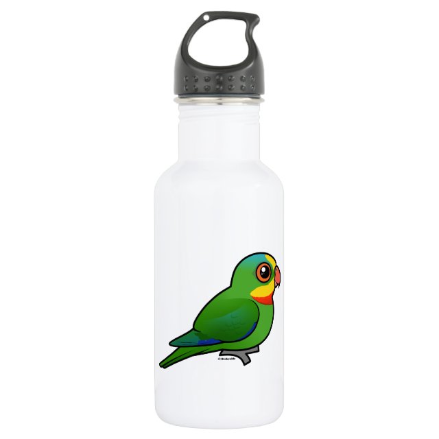 Superb Parrot Water Bottle (24 oz) in Birdorable Shop