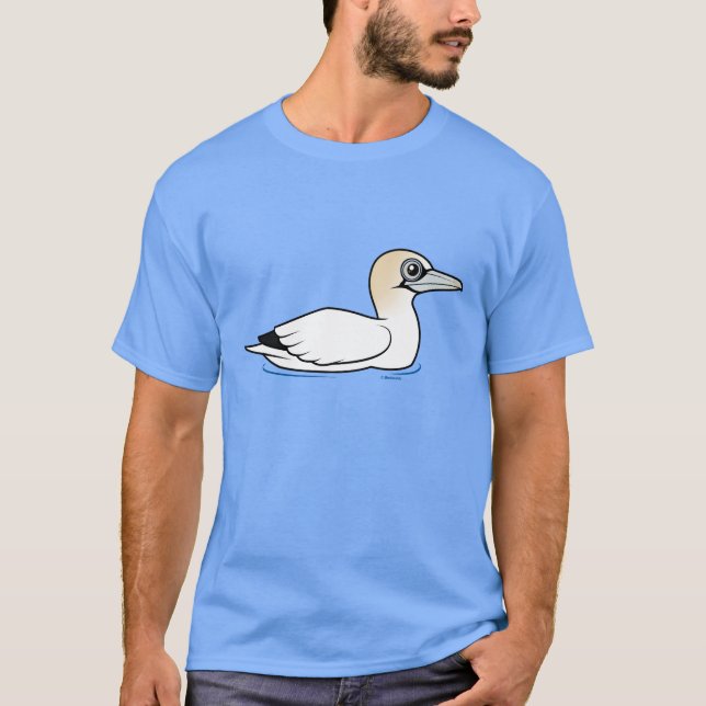 Birdorable Swimming Northern Gannet T-Shirt (Front)