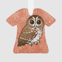 Tawny Owl T-Shirt Ornament