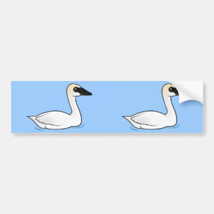 Birdorable Trumpeter Swan Bumper Sticker