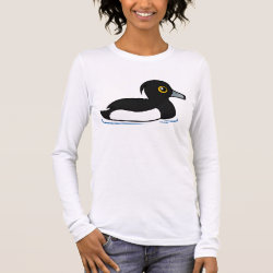 Swimming Tufted Duck Women's Basic Long Sleeve T-Shirt