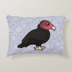 Birdorable Turkey Vulture Brushed Polyester Accent Pillow