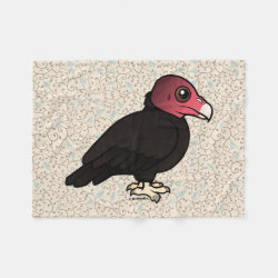 Birdorable Turkey Vulture Fleece Blanket, 30