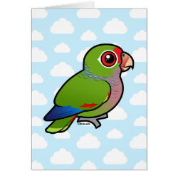Birdorable Vinaceous Parrot Greeting Card