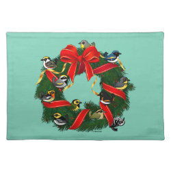 Birdorable Warblers Christmas Wreath Placemat 20