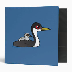 Western Grebe with chick Avery Signature Binder 8.5x11
