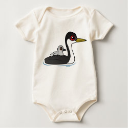 Western Grebe with chick Infant Organic Creeper