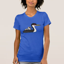 Western Grebe with chick Women's American Apparel Fine Jersey Short Sleeve T-Shirt