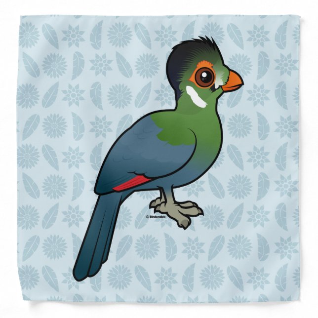 Birdorable White-cheeked Turaco Bandana (Front)