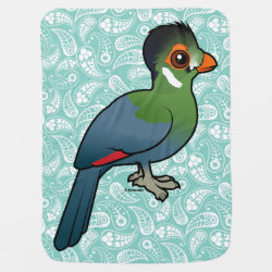 White-cheeked Turaco Baby Blanket