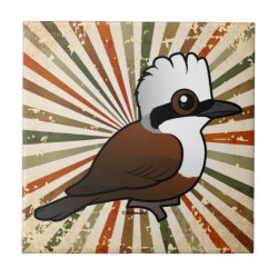 White-crested Laughingthrush Small Ceremic Tile (4.25
