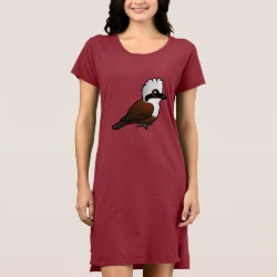 White-crested Laughingthrush Women's Alternative Apparel T-Shirt Dress