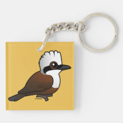 White-crested Laughingthrush Square Keychain (double-sided)