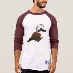 White-crested Laughingthrush Men's Champion Raglan 3/4 Sleeve Shirt