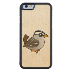 White-crowned Sparrow Carved ® iPhone 6 Bumper Wood Case