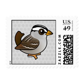 White-crowned Sparrow Small Stamp 1.8