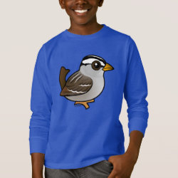 White-crowned Sparrow Kids' Basic Long Sleeve T-Shirt