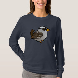 White-crowned Sparrow Women's Basic Long Sleeve T-Shirt