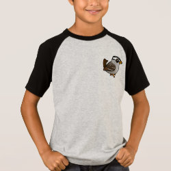 White-crowned Sparrow Kids' Short Sleeve Raglan T-Shirt
