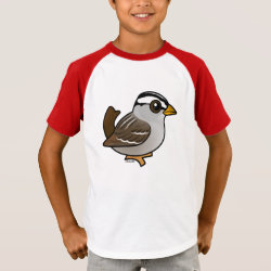 White-crowned Sparrow Kids' Short Sleeve Raglan T-Shirt
