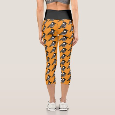 Birdorable White-eared Bulbul Capri Leggings