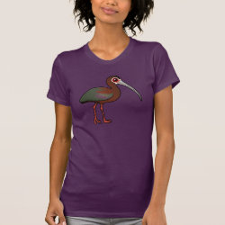White-faced Ibis Women's American Apparel Fine Jersey Short Sleeve T-Shirt