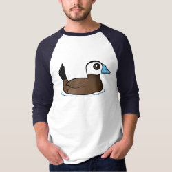 White-headed Duck Men's Basic 3/4 Sleeve Raglan T-Shirt