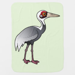 White-naped Crane Baby Blanket