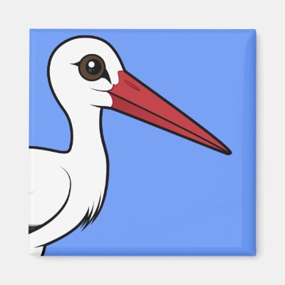Birdorable White Stork Magnet