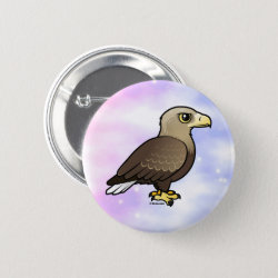 Cute U.S. Flag of Birds Round Button in Birdorable Shop