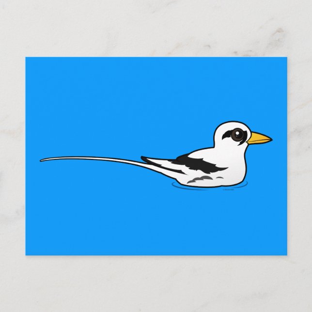 Birdorable White-tailed Tropicbird at rest Postcard (Front)