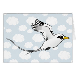 White-tailed Tropicbird in flight Greeting Card
