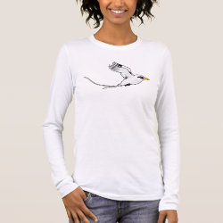 White-tailed Tropicbird in flight Women's Basic Long Sleeve T-Shirt