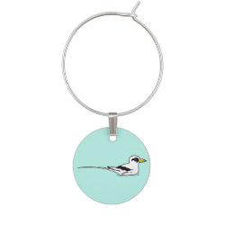 White-tailed Tropicbird at rest Wine Charm
