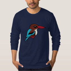 White-throated Kingfisher Men's American Apparel Fine Jersey Long Sleeve T-Shirt