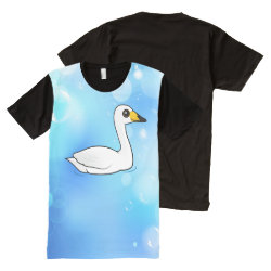 Whooper Swan Men's American Apparel All-Over Printed Panel T-Shirt